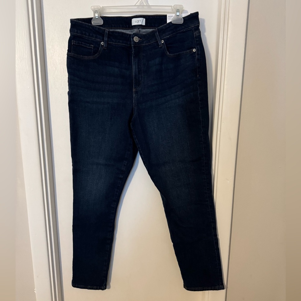 NWT LOFT mid rise skinny curvy jeans size 12